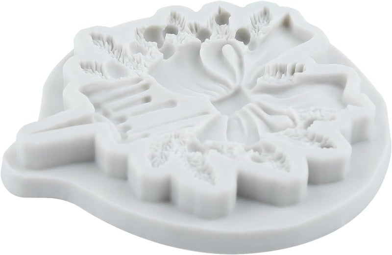 TAOXIBEI Christmas Silicone Mold Bow Christmas Candle Polymer Clay Molds for DIY Crafts Epoxy Resin Casting Air Dry Polymer Clay Plaster Jewelry Making - Image 4